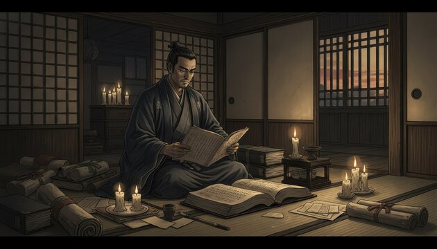 日本の歴史絵巻 時代劇背景イラスト
