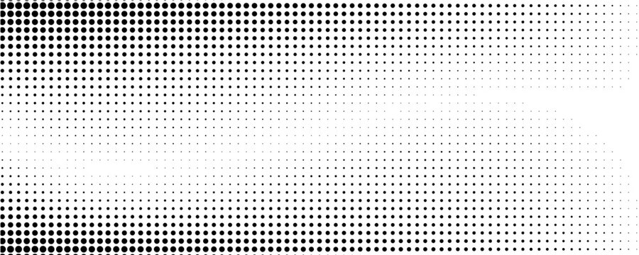 Grunge halftone gradient background. Faded grit noise texture. White and black sand wallpaper. Retro pixelated backdrop. Anime or manga style comic overlay. Vector graphic design textured template