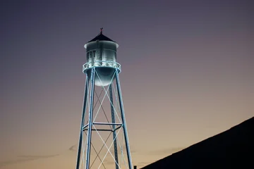 Vintage water tower at night in Gilbert Arizona © jdoms