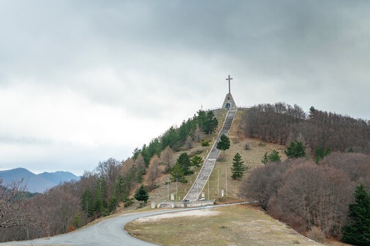 Monte Zurrone military shrine and monument in Roccaraso Abruzzo Italy