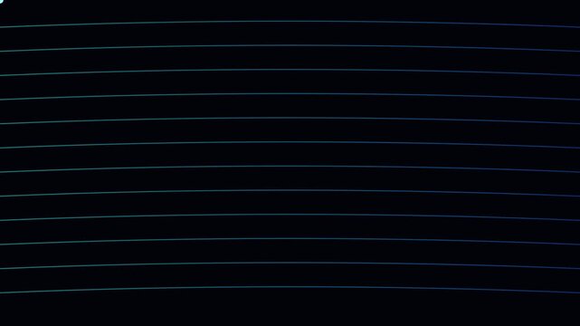 Abstract neon blue horizontal lines animation 4k background, loop, glowing digital, data stream motion