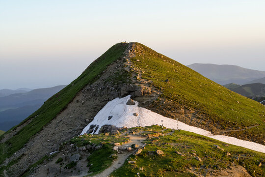 mountain landscape on the Bucura Dumbrava Peak, Bucegi Mountains, Romania