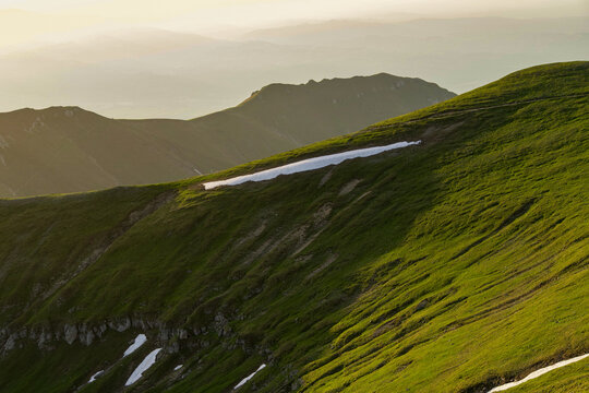 view from the mountain, Omu Peak, Bucegi Mountains, Romania 