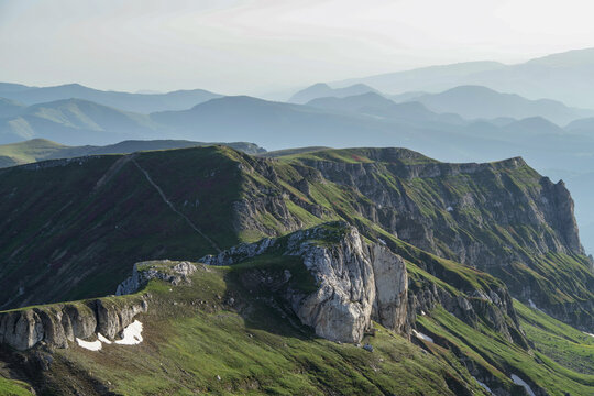 view of the Mountains from Bucura Drumbava Peak, Romania