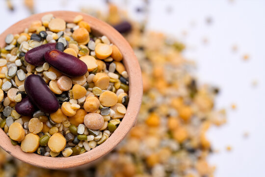 Panch Mishali Dal &ndash; Traditional Indian Mixed Lentil Curry in Bowl