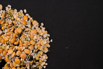 Fototapeta premium Panch Mishali Dal – Traditional Indian Mixed Lentil Curry in Bowl
