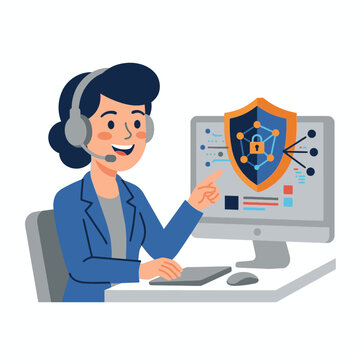 Female IT Security Specialist Managing Data Network Protection