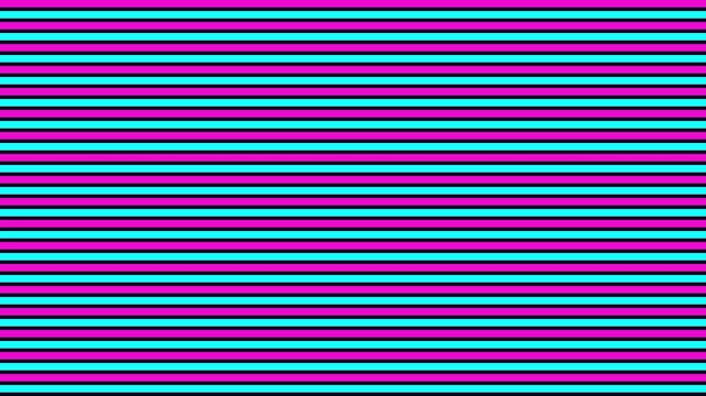 Neon pink and cyan horizontal lines abstract animation 4k background, pattern for modern, digital and dynamic motion