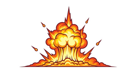 Explosion Burst Effect, Fire Blast, Comic Style © Amazing