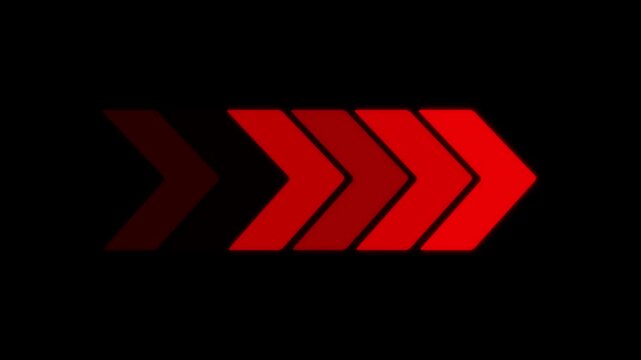Arrow icon concept animation. right and left road arrow sign animation. 4k
