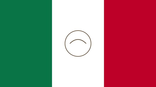 Waving mexico flag with central emblem symbolizing national identity and patriotism animation 4k mexican