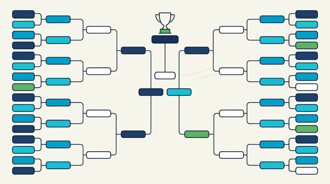 Minimalist Sports Tournament Bracket Illustration