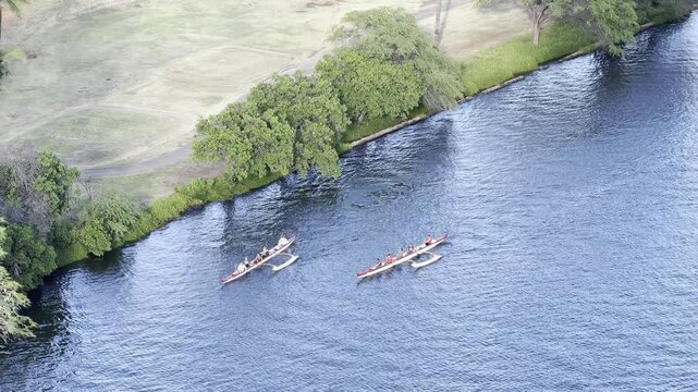 Outrigger boat or Canoe is a watercraft. The Ala Wai Canal is an artificial waterway in Honolulu, Oahu, Hawaii which serves as the northern boundary of the tourist district of Waikiki.
