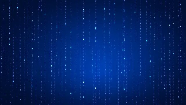 Data Stream Background with Blue Digital Technology for Website Banner, Social Media and Online Advertising