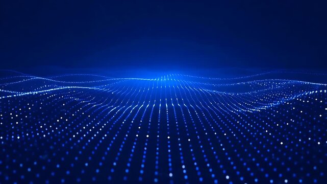 Blue Digital Landscape Background for Website Header, Landing Page and Marketing