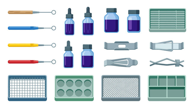 Dental surgical tools and equipment.