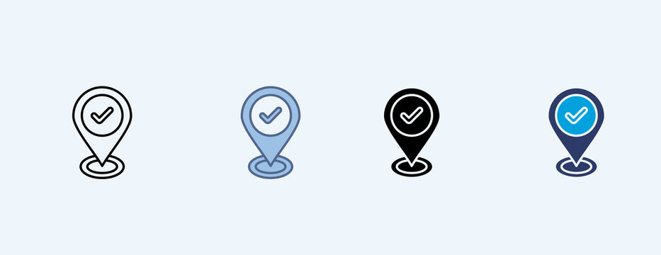 Check Point Multiple Icon Illustration Vector