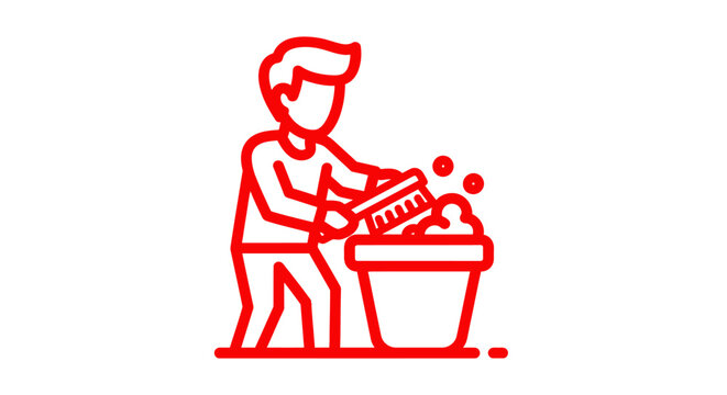 Man throwing paper into office waste bin.