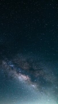 Vertical Milky Way Galaxy Stargazing Summer East Sky Time Lapse Astrophotography