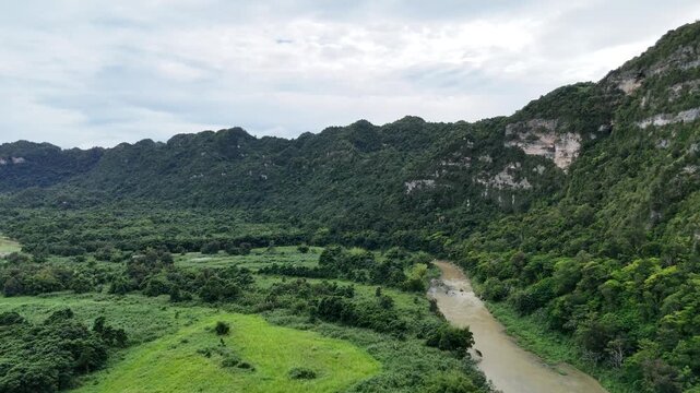 Rio Grande de Arecibo River Below Cueva Ventana in Tropical Puerto Rico Valley
