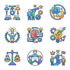 Fototapeta premium Business people icons with teamwork.