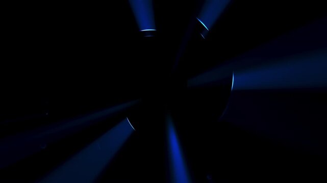 Vortex Light Rays Blue Portal Loop Beams Animation Abstract Background