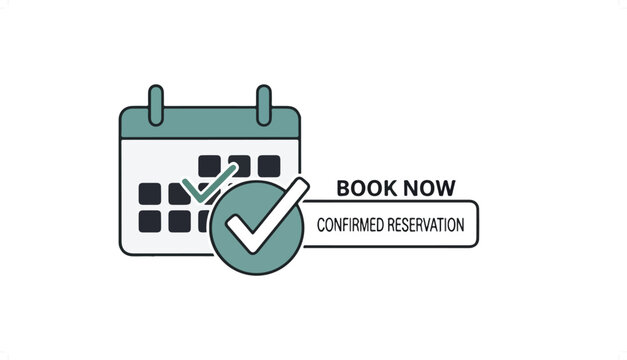 Online calendar with reservation confirmation and booking button.
