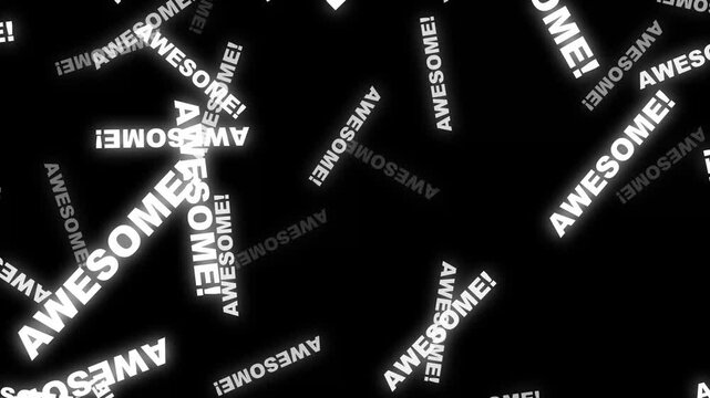 Text Overlay Animation with Glowing White Letters on Black Background for Social Media and Projects glowing text