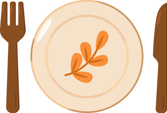 Autumn Table Setting Illustration, vector design