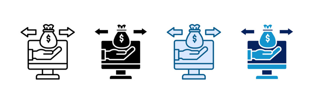 Disbursement Icon Set Multiple Style Collection