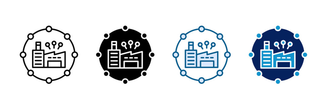 Industrial Iot Icon Set Multiple Style Collection