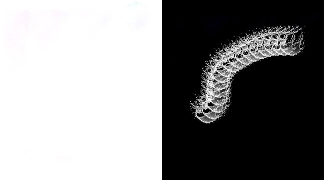 Intricate 3D rendering of a segmented biological structure resembling a millipede or synthetic polymer chain