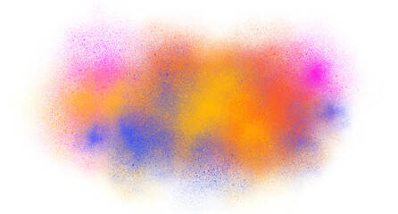 Abstract cosmic nebula background with orange pink and violet powder splash © irham