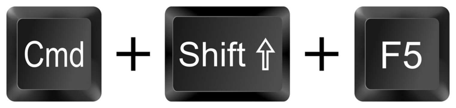 command shift f5 computer keyboard shortcut key button 3d icon symbol sign isolated on white background
