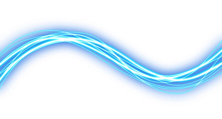 Naklejka premium Futuristic Blue Data Flow Line Technology element
