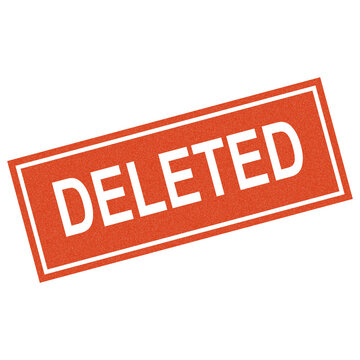 Deleted stamp on white background