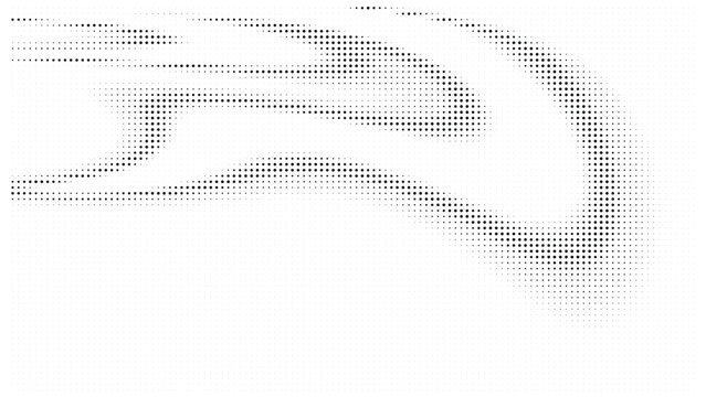 Dynamic halftone ripple effect design with flowing circular dot pattern halftone abstract circular