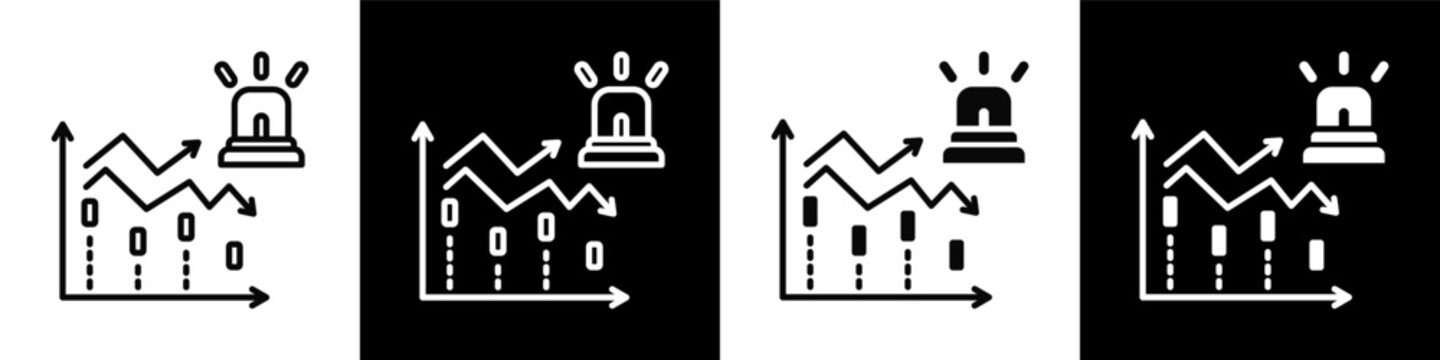 Market Volatility black and white background style collection