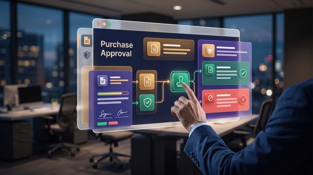 Approval Process - Purchase Approval Interface and Approval Control Panels
