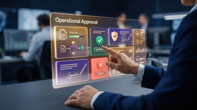 Approval Process - Operational Approval Interface and Approval Control Panels