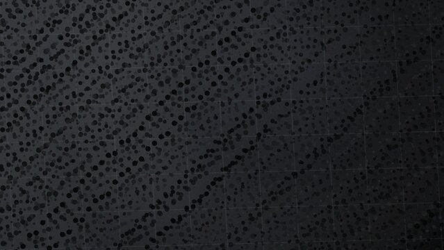 Black dots on gray grid seamless pattern