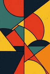Fototapeta premium Colorful Geometric Patterns with Bold Shapes and Contrast Elements