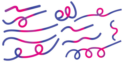 Naklejka premium Vibrant gradient swirls and loops illustration