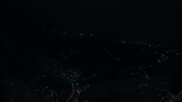 都市の夜景空撮