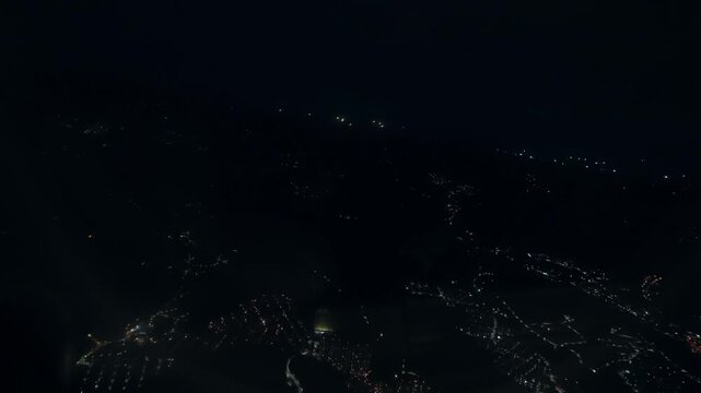 都市の夜景空撮