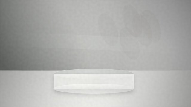 White futuristic pod on gradient background