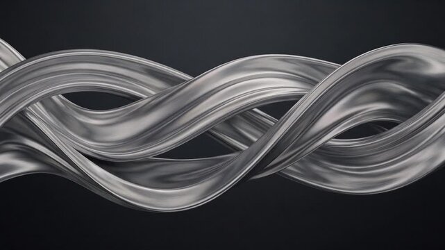 Elegant brushed metallic liquid loop with realistic reflections for ESG reports, luxury branding, website hero sections, corporate presentations, and premium motion graphics.