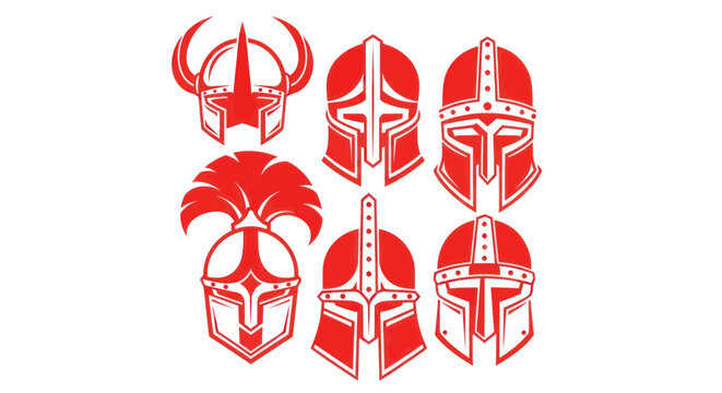 Medieval warrior and spartan gladiator helmet collection