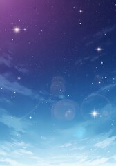 Fototapeta premium Night Sky with Stars and Clouds.