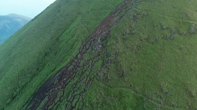 drone view penanggungan montain